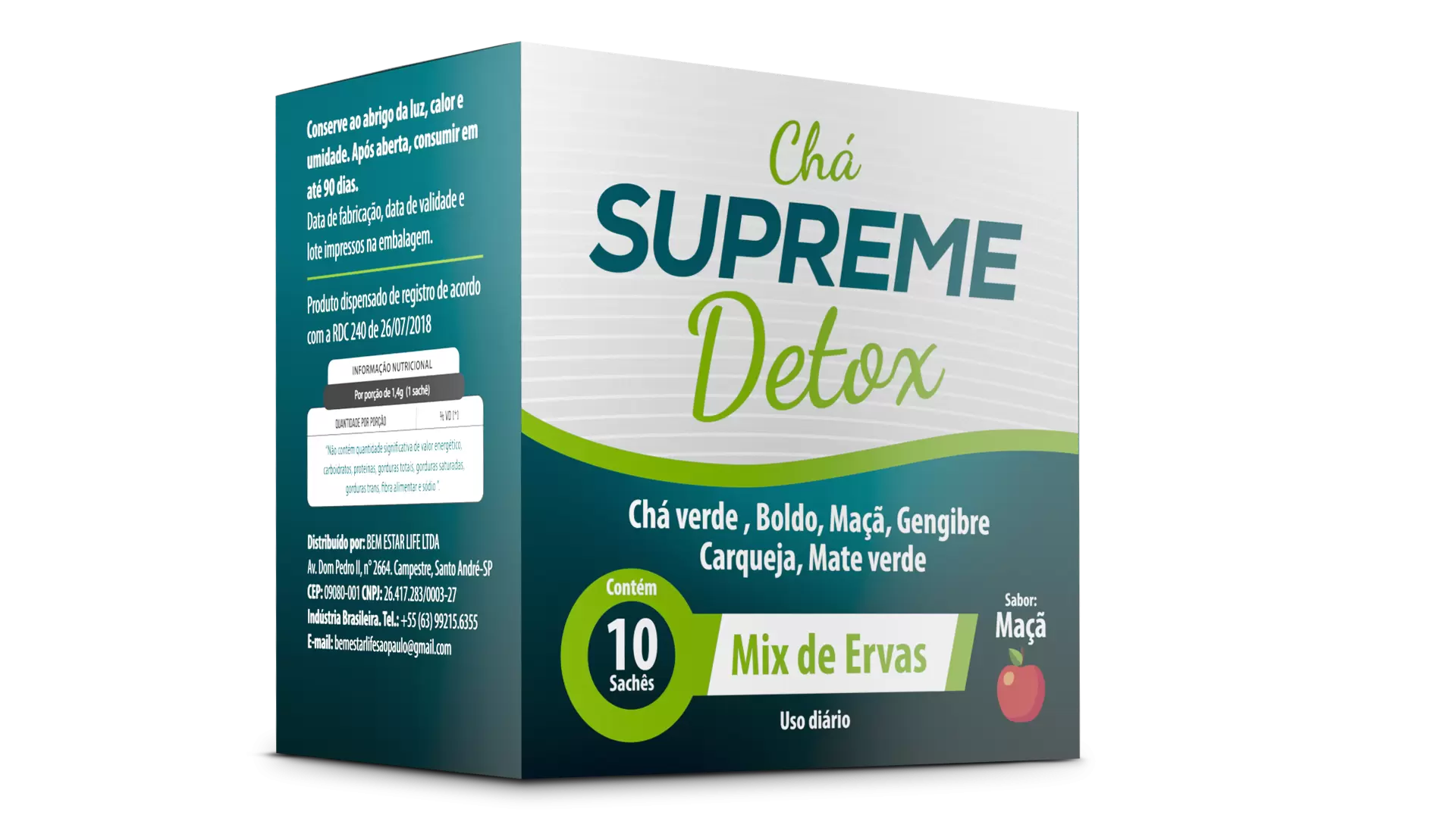 CHÁ SUPREME DETOX - 10 SACHÊS