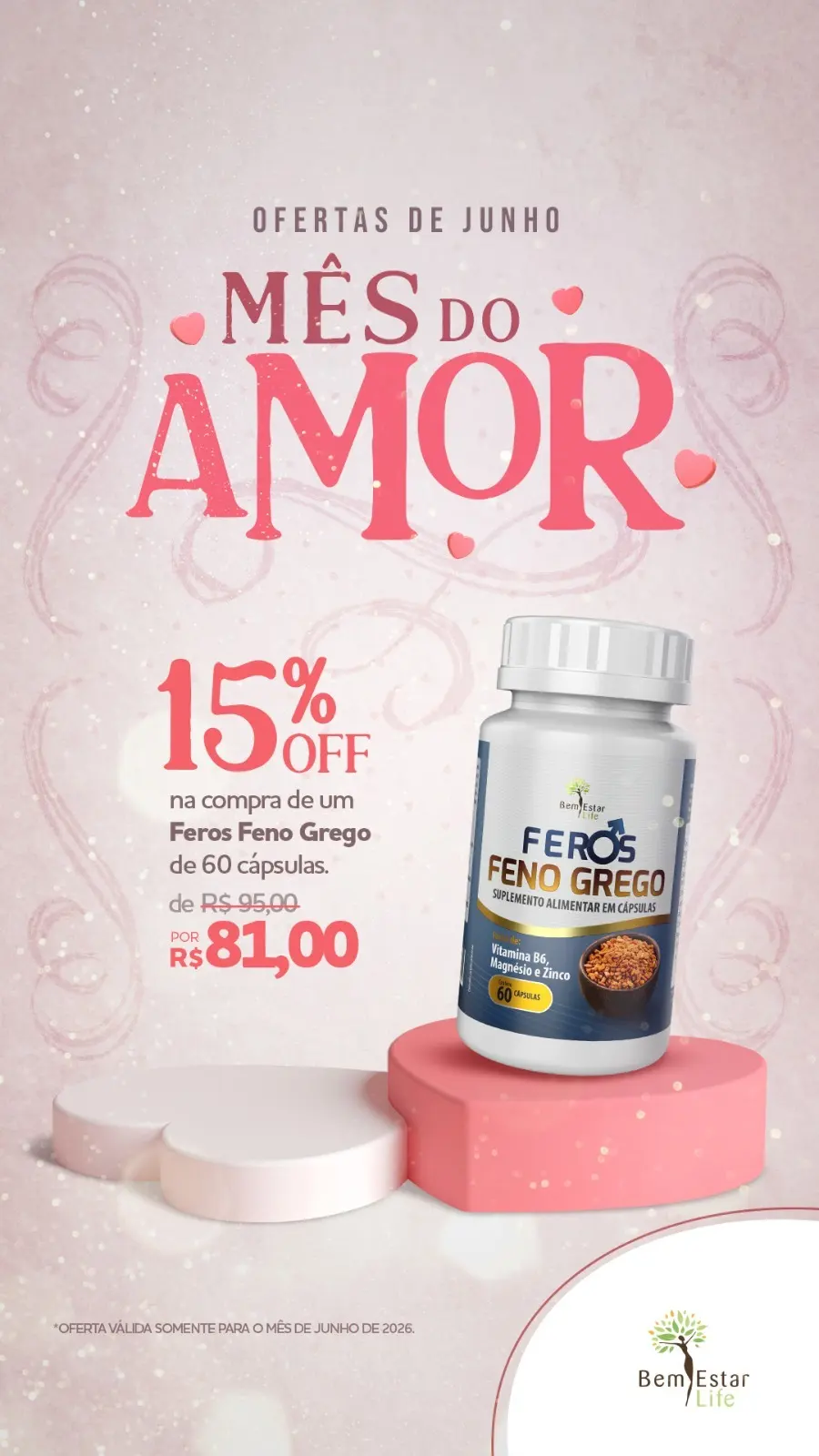 15% DE DESCONTO NA COMPRA DE FENO GREGO FEROS