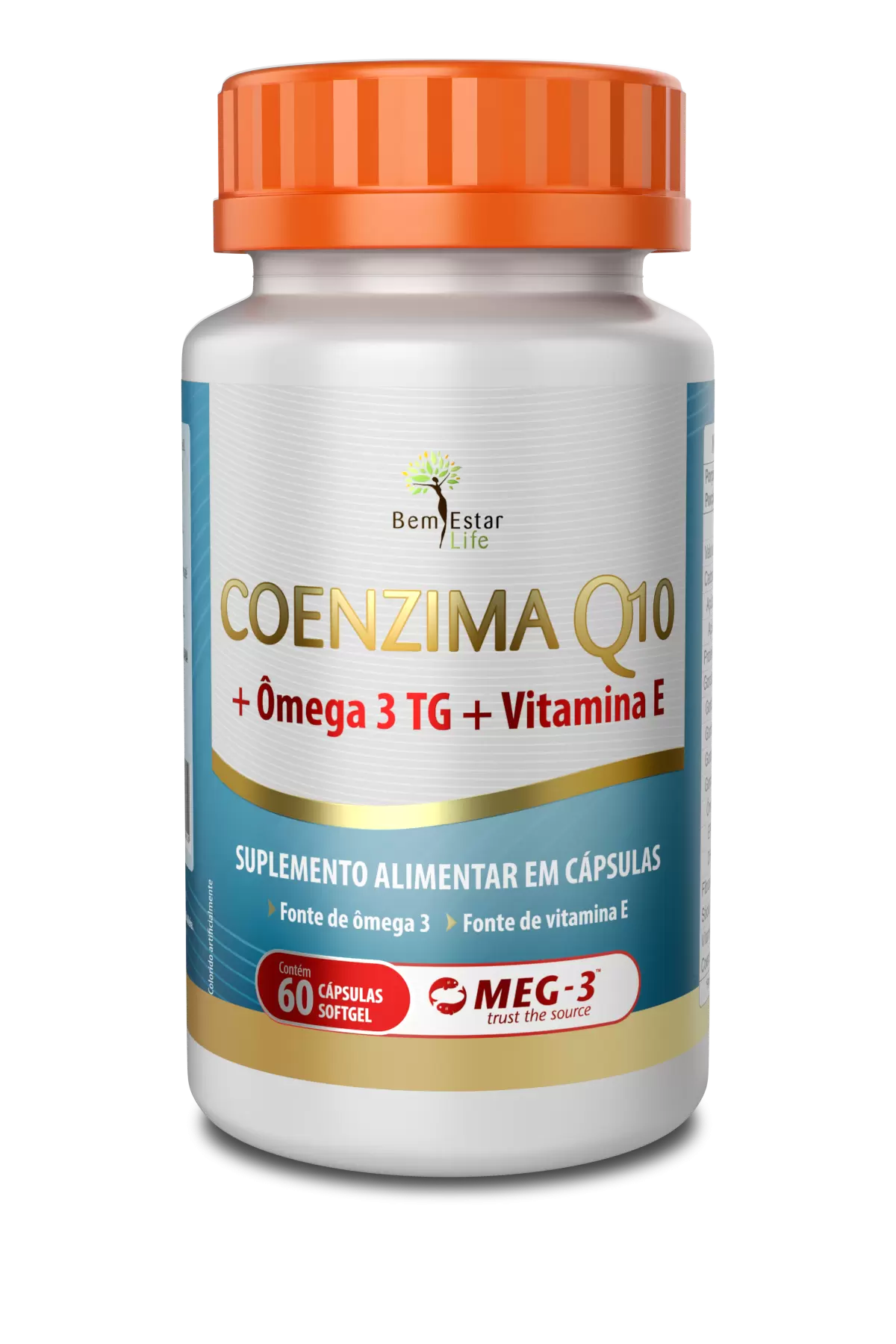 COENZIMA Q10 + ÔMEGA 3 TG + VITAMINA E - 60 CAPSULAS